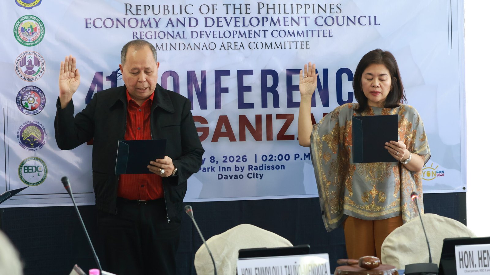 Henry S. Oaminal poses for a photo during the meeting of the Economy and Development Council Regional Development Committee – Mindanao Area Committee at Park Inn by Radisson Davao. The event highlighted the MisOcc ASENSO Framework as a model for regional and Mindanao-wide development, showcasing collaborative efforts toward sustainable growth and inclusive governance across the region.