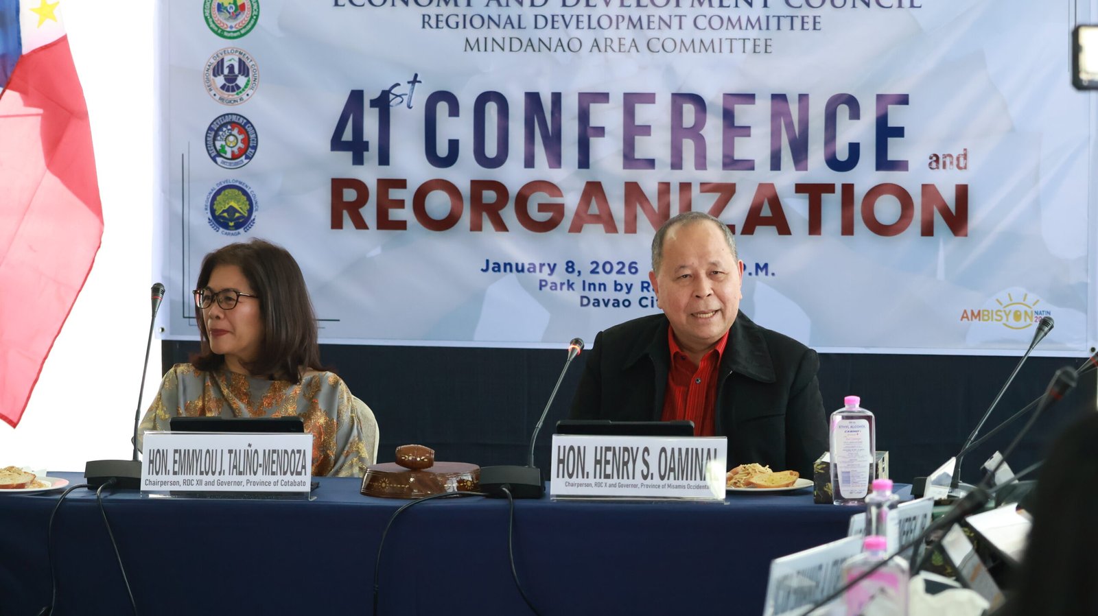 Henry S. Oaminal is photographed during the Economy and Development Council Regional Development Committee–Mindanao Area Committee (RDCOM–MAC) Conference, where he was elected as Chair. The historic conference brought together leaders from across Mindanao to strengthen regional cooperation and advance sustainable and inclusive development initiatives throughout the island.
