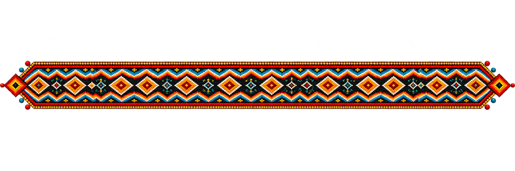 vibrant tribal beadwork separator